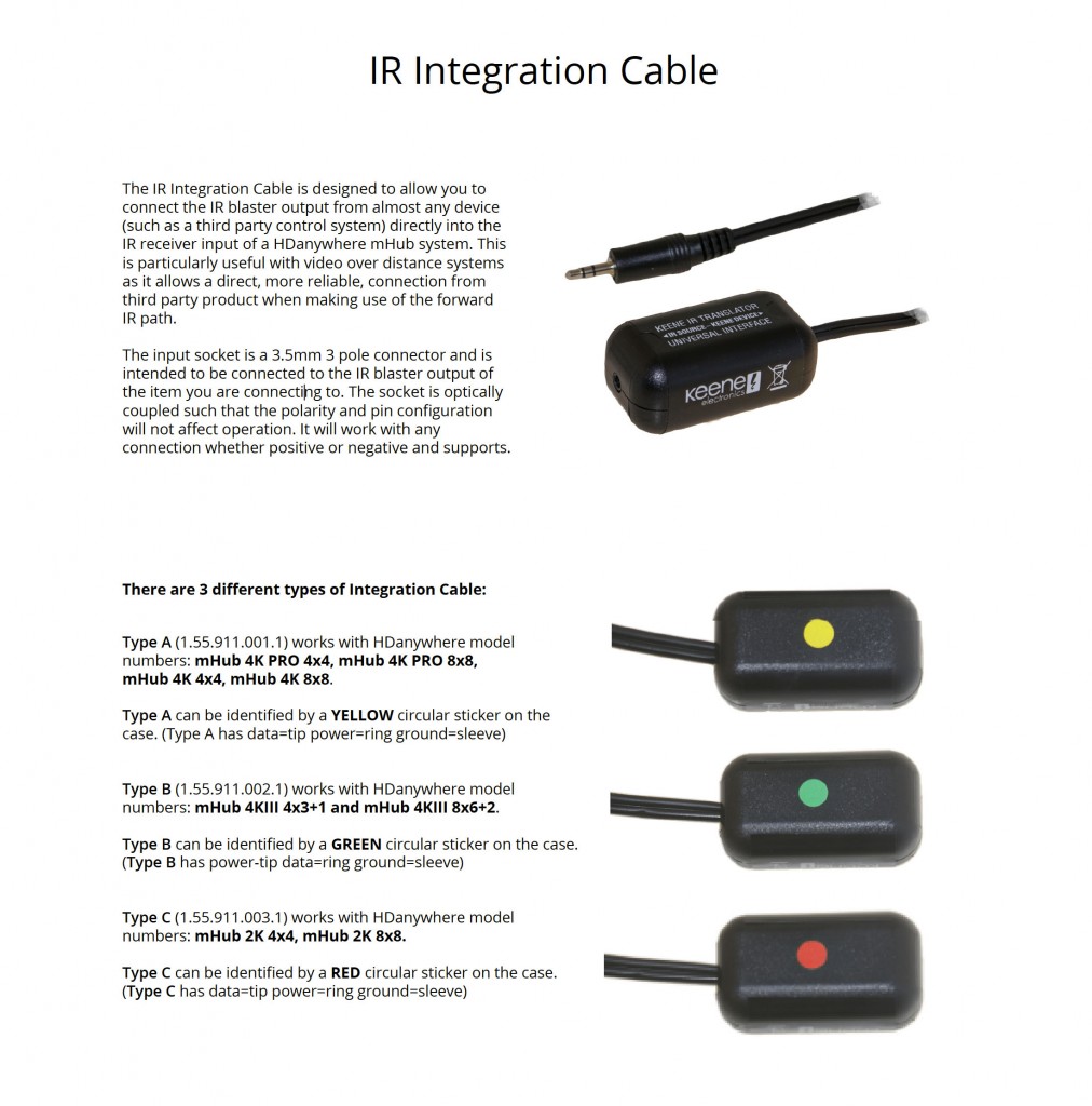 IR Integration Cable